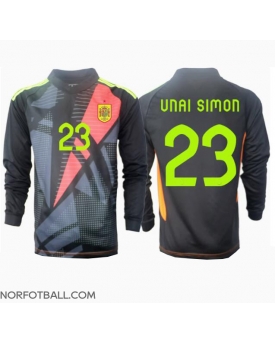Billige Fotballdrakt Spania Unai Simon #23 Keeper Replika Bortedrakt EM 2024 Langermet